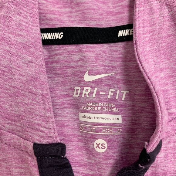 Nike Running Element Hooded Jacket Womens XS Purple Dri Fit Flat Seam Thumbholes - Picture 10 of 16